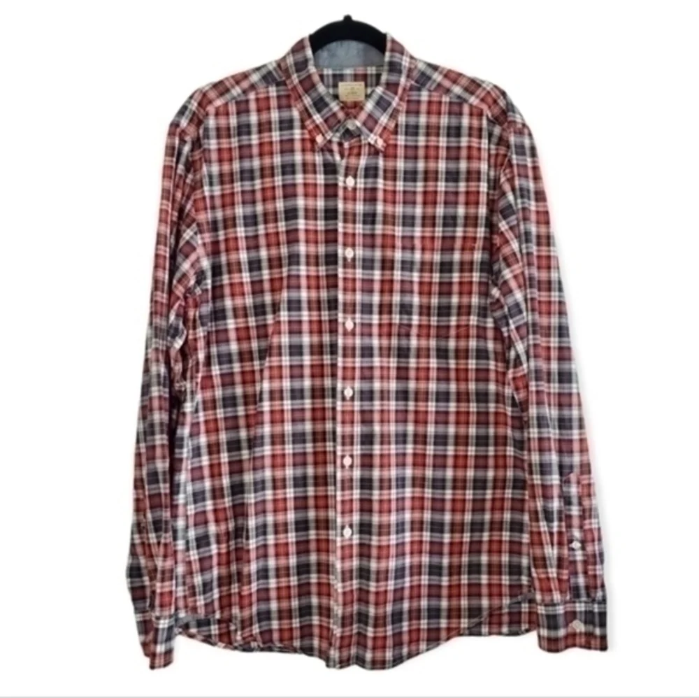 J. Crew 2-ply 100% Cotton Plaid Shirt